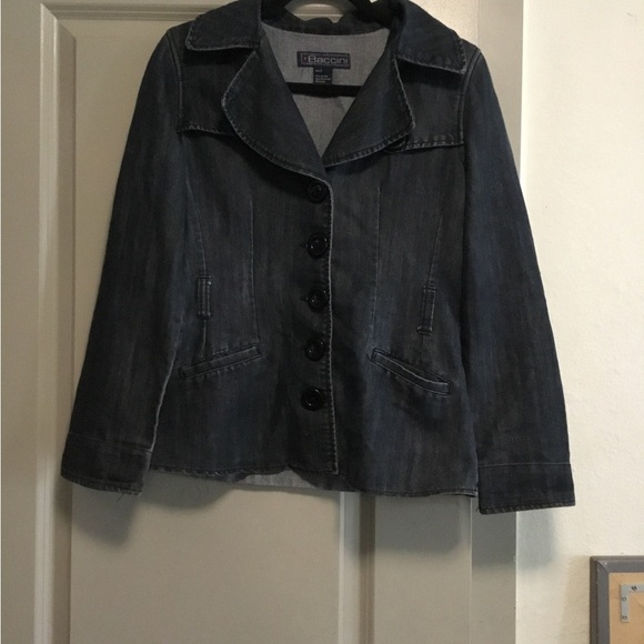Baccini Women's Black Denim Jacket - Picture 1 of 3